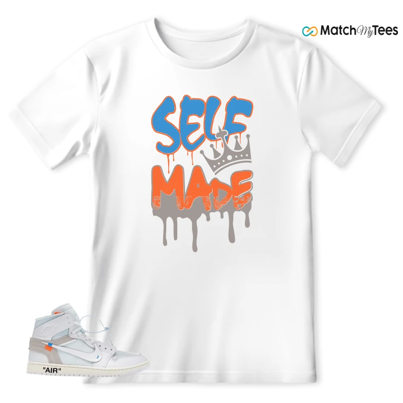 NEKE AIR JORDAN 1 RETRO HIGH OG VIRGIL ABLOH ARCHIVE ALASKA SNEAKER Matching Tees t-shirt