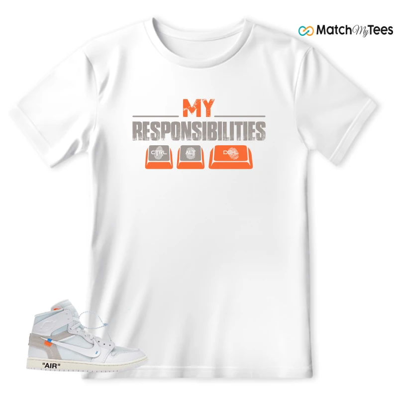 NEKE AIR JORDAN 1 RETRO HIGH OG VIRGIL ABLOH ARCHIVE ALASKA SNEAKER Matching Tees t-shirt