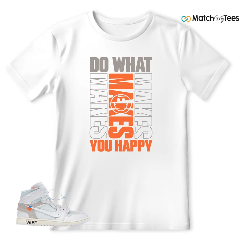 NEKE AIR JORDAN 1 RETRO HIGH OG VIRGIL ABLOH ARCHIVE ALASKA SNEAKER Matching Tees t-shirt