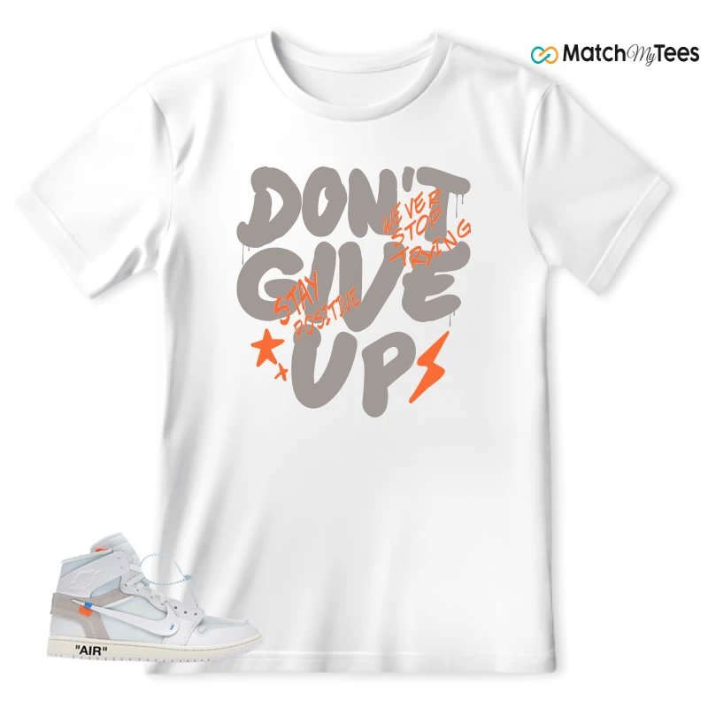 NEKE AIR JORDAN 1 RETRO HIGH OG VIRGIL ABLOH ARCHIVE ALASKA SNEAKER Matching Tees t-shirt