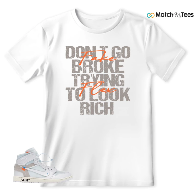 NEKE AIR JORDAN 1 RETRO HIGH OG VIRGIL ABLOH ARCHIVE ALASKA SNEAKER Matching Tees t-shirt
