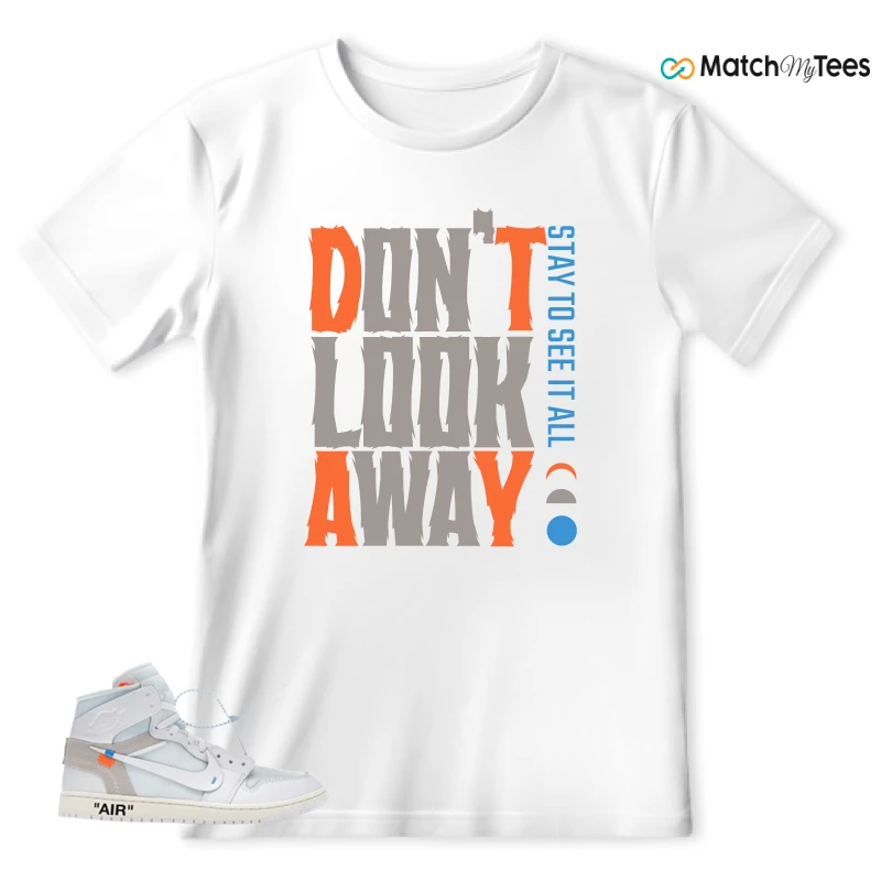 NEKE AIR JORDAN 1 RETRO HIGH OG VIRGIL ABLOH ARCHIVE ALASKA SNEAKER Matching Tees t-shirt