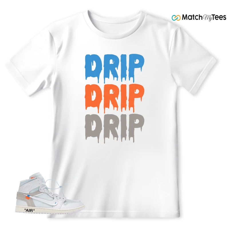 NEKE AIR JORDAN 1 RETRO HIGH OG VIRGIL ABLOH ARCHIVE ALASKA SNEAKER Matching Tees t-shirt
