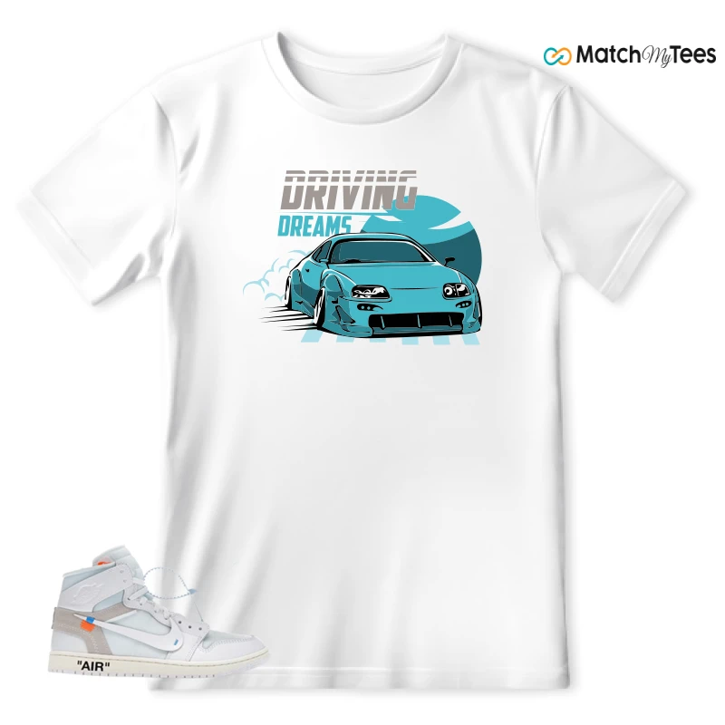 NEKE AIR JORDAN 1 RETRO HIGH OG VIRGIL ABLOH ARCHIVE ALASKA SNEAKER Matching Tees t-shirt