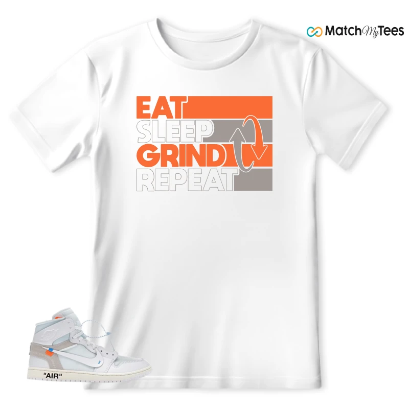 NEKE AIR JORDAN 1 RETRO HIGH OG VIRGIL ABLOH ARCHIVE ALASKA SNEAKER Matching Tees t-shirt