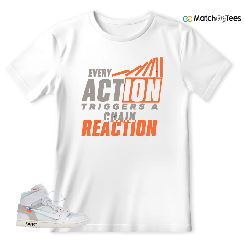 NEKE AIR JORDAN 1 RETRO HIGH OG VIRGIL ABLOH ARCHIVE ALASKA SNEAKER Matching Tees t-shirt