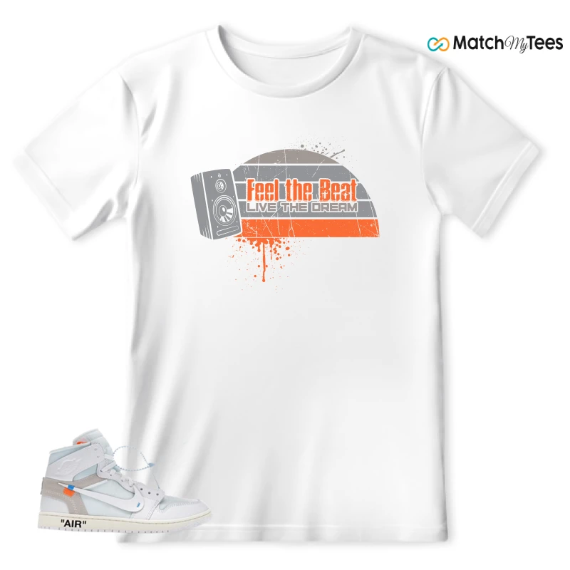 NEKE AIR JORDAN 1 RETRO HIGH OG VIRGIL ABLOH ARCHIVE ALASKA SNEAKER Matching Tees t-shirt