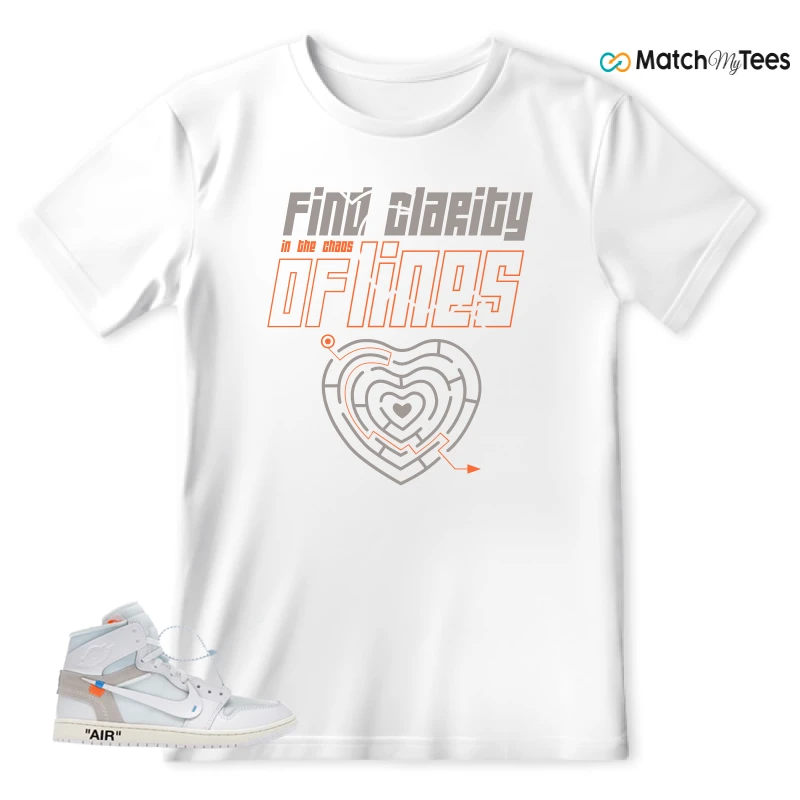 NEKE AIR JORDAN 1 RETRO HIGH OG VIRGIL ABLOH ARCHIVE ALASKA SNEAKER Matching Tees t-shirt