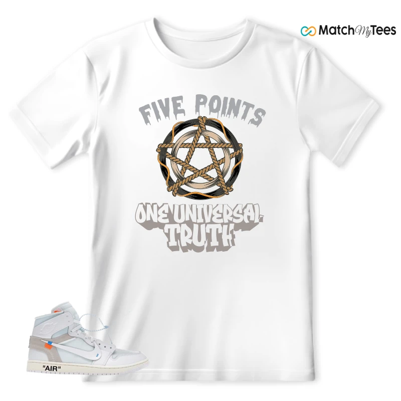 NEKE AIR JORDAN 1 RETRO HIGH OG VIRGIL ABLOH ARCHIVE ALASKA SNEAKER Matching Tees t-shirt