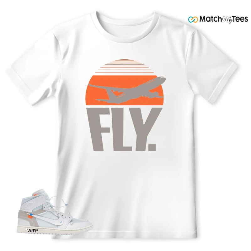 NEKE AIR JORDAN 1 RETRO HIGH OG VIRGIL ABLOH ARCHIVE ALASKA SNEAKER Matching Tees t-shirt