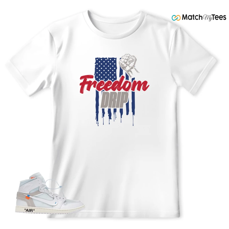 NEKE AIR JORDAN 1 RETRO HIGH OG VIRGIL ABLOH ARCHIVE ALASKA SNEAKER Matching Tees t-shirt
