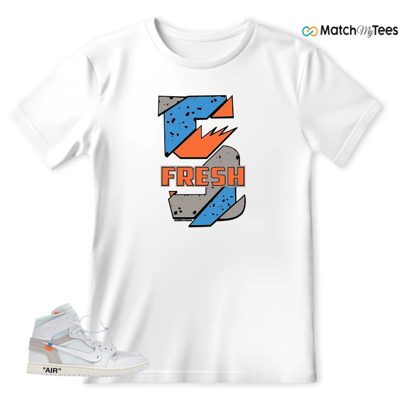 NEKE AIR JORDAN 1 RETRO HIGH OG VIRGIL ABLOH ARCHIVE ALASKA SNEAKER Matching Tees t-shirt