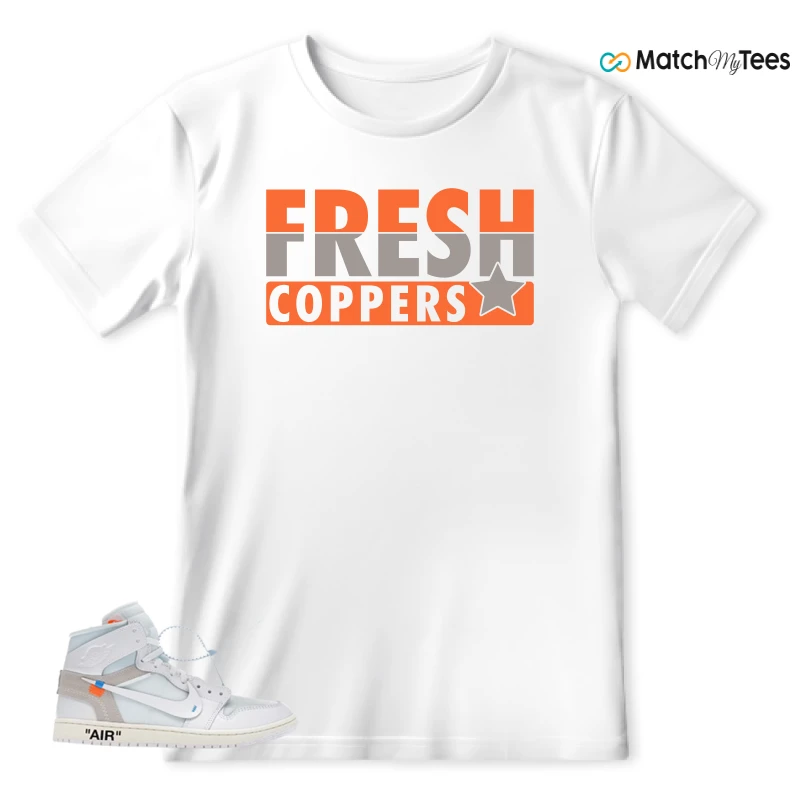 NEKE AIR JORDAN 1 RETRO HIGH OG VIRGIL ABLOH ARCHIVE ALASKA SNEAKER Matching Tees t-shirt