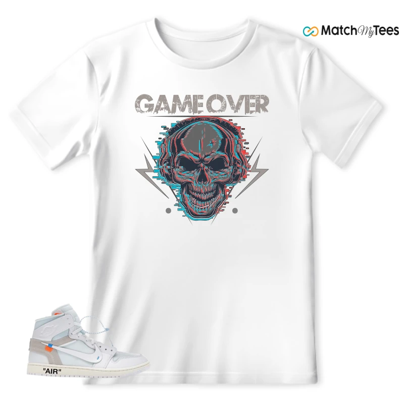 NEKE AIR JORDAN 1 RETRO HIGH OG VIRGIL ABLOH ARCHIVE ALASKA SNEAKER Matching Tees t-shirt