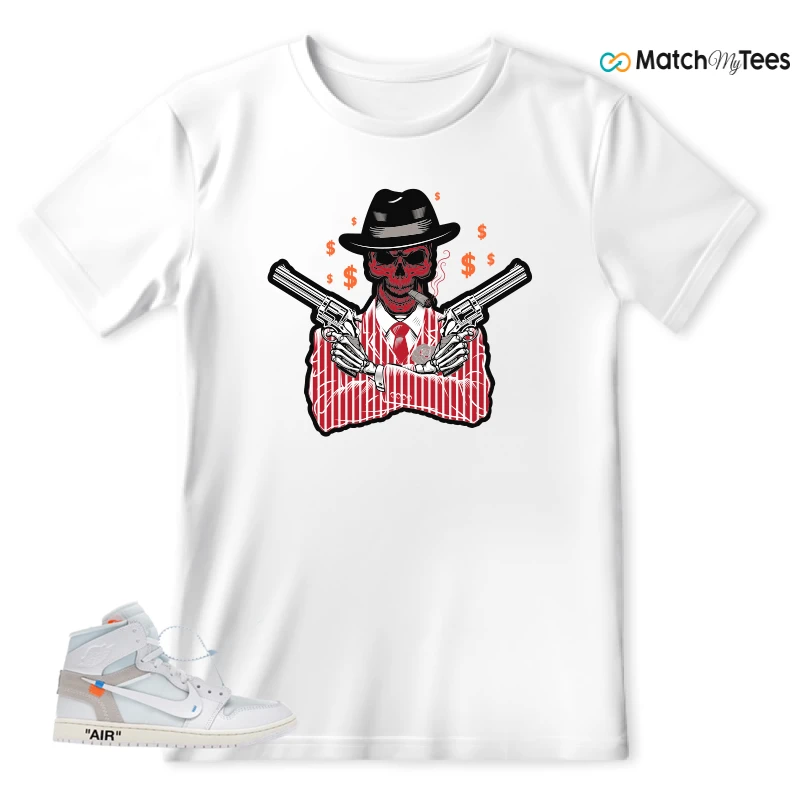 NEKE AIR JORDAN 1 RETRO HIGH OG VIRGIL ABLOH ARCHIVE ALASKA SNEAKER Matching Tees t-shirt