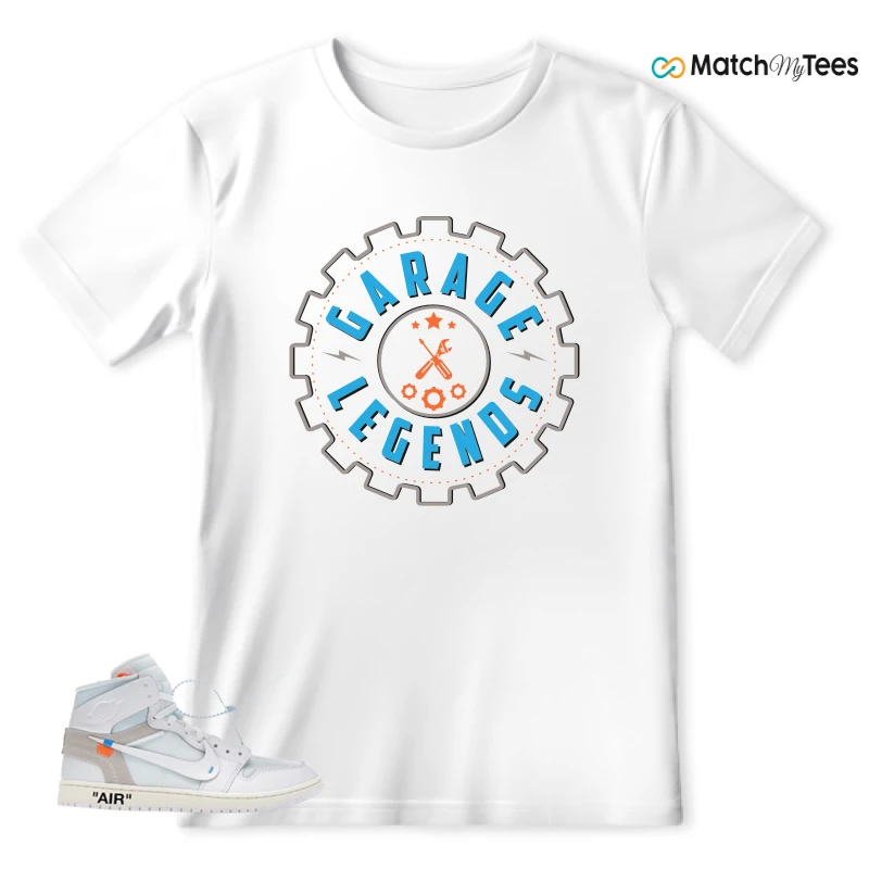 NEKE AIR JORDAN 1 RETRO HIGH OG VIRGIL ABLOH ARCHIVE ALASKA SNEAKER Matching Tees t-shirt
