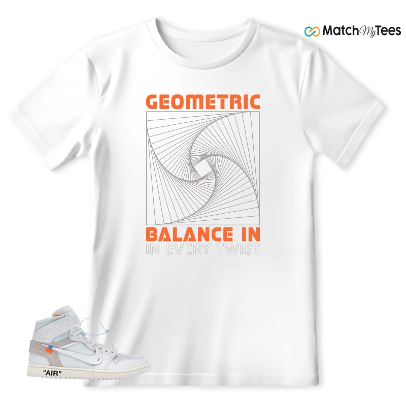 NEKE AIR JORDAN 1 RETRO HIGH OG VIRGIL ABLOH ARCHIVE ALASKA SNEAKER Matching Tees t-shirt