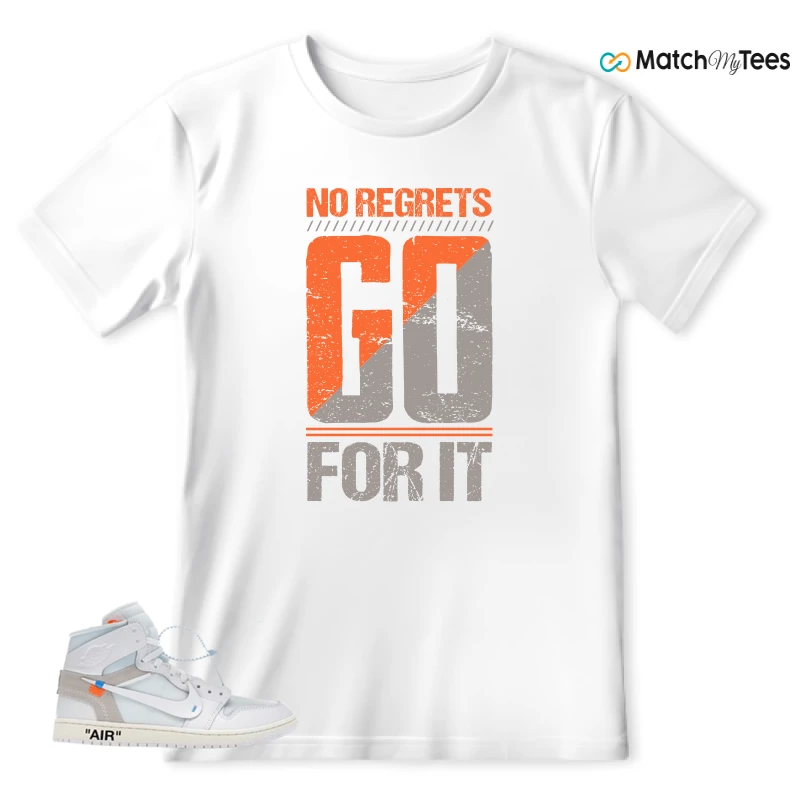 NEKE AIR JORDAN 1 RETRO HIGH OG VIRGIL ABLOH ARCHIVE ALASKA SNEAKER Matching Tees t-shirt