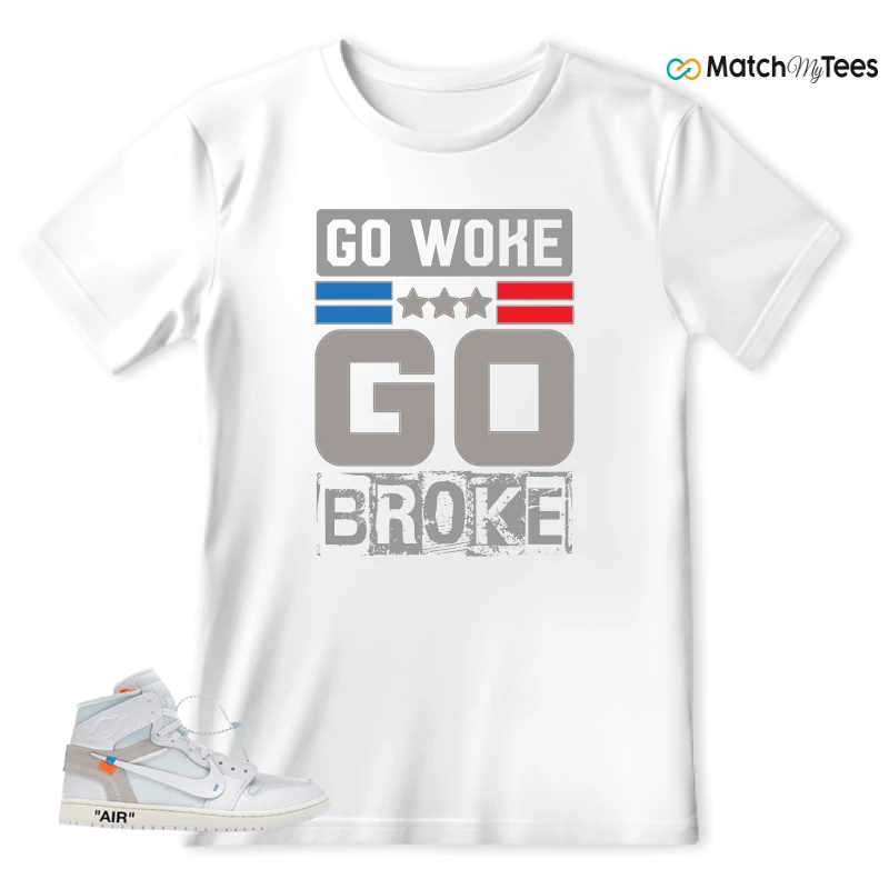 NEKE AIR JORDAN 1 RETRO HIGH OG VIRGIL ABLOH ARCHIVE ALASKA SNEAKER Matching Tees t-shirt