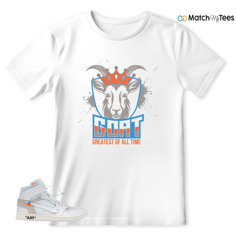NEKE AIR JORDAN 1 RETRO HIGH OG VIRGIL ABLOH ARCHIVE ALASKA SNEAKER Matching Tees t-shirt