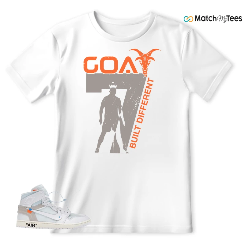 NEKE AIR JORDAN 1 RETRO HIGH OG VIRGIL ABLOH ARCHIVE ALASKA SNEAKER Matching Tees t-shirt