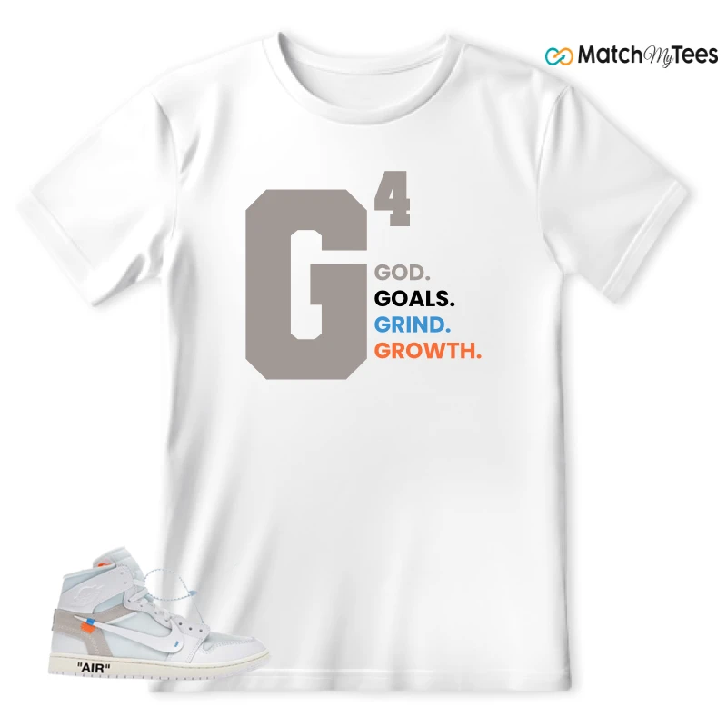 NEKE AIR JORDAN 1 RETRO HIGH OG VIRGIL ABLOH ARCHIVE ALASKA SNEAKER Matching Tees t-shirt