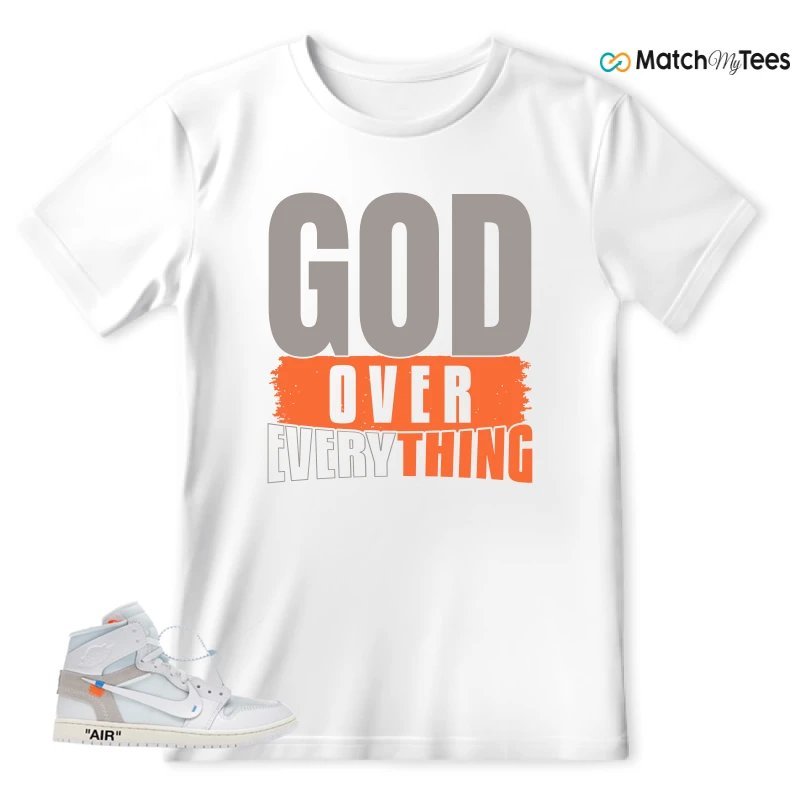 NEKE AIR JORDAN 1 RETRO HIGH OG VIRGIL ABLOH ARCHIVE ALASKA SNEAKER Matching Tees t-shirt