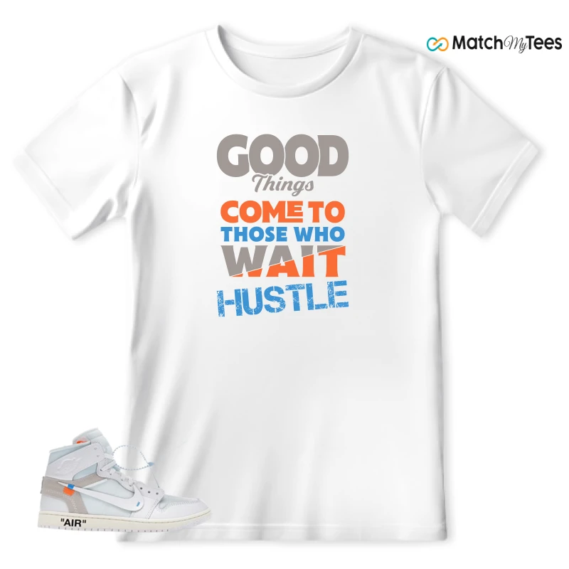 NEKE AIR JORDAN 1 RETRO HIGH OG VIRGIL ABLOH ARCHIVE ALASKA SNEAKER Matching Tees t-shirt