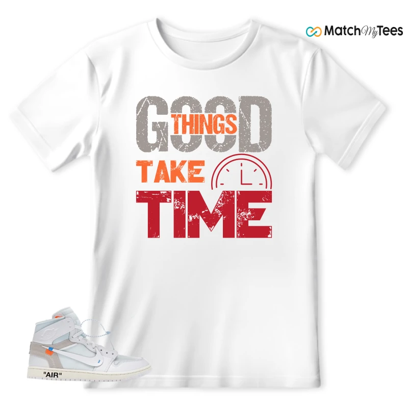 NEKE AIR JORDAN 1 RETRO HIGH OG VIRGIL ABLOH ARCHIVE ALASKA SNEAKER Matching Tees t-shirt