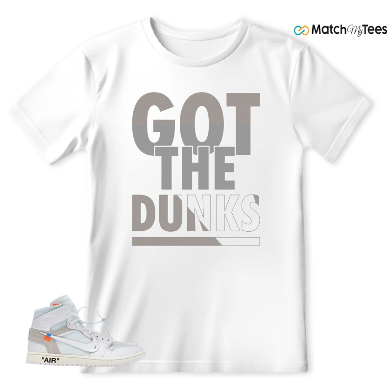 NEKE AIR JORDAN 1 RETRO HIGH OG VIRGIL ABLOH ARCHIVE ALASKA SNEAKER Matching Tees t-shirt