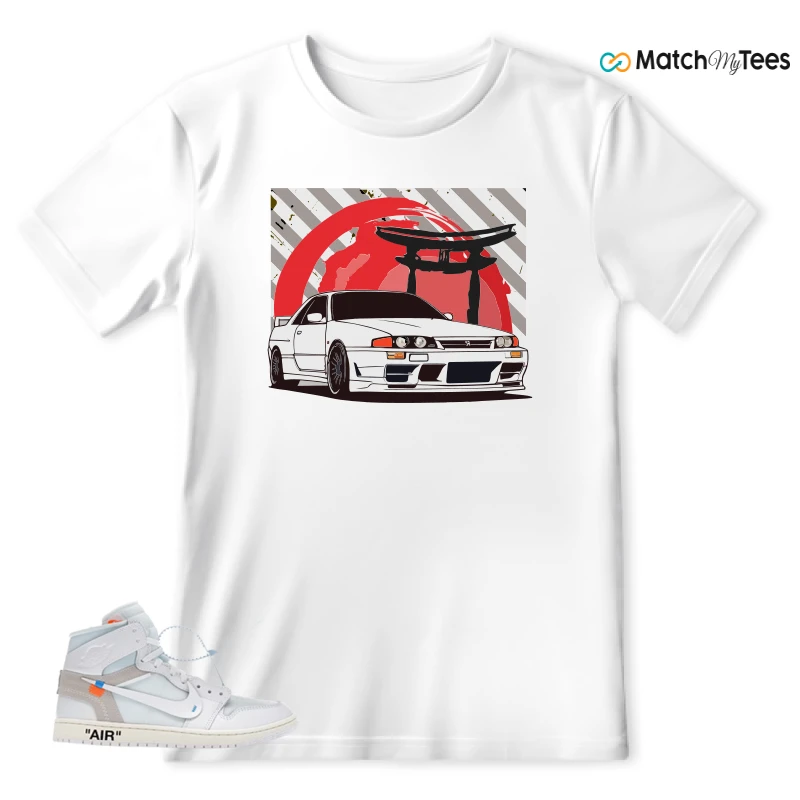 NEKE AIR JORDAN 1 RETRO HIGH OG VIRGIL ABLOH ARCHIVE ALASKA SNEAKER Matching Tees t-shirt