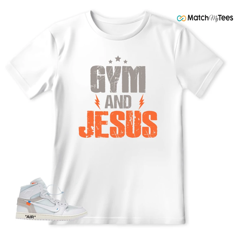 NEKE AIR JORDAN 1 RETRO HIGH OG VIRGIL ABLOH ARCHIVE ALASKA SNEAKER Matching Tees t-shirt