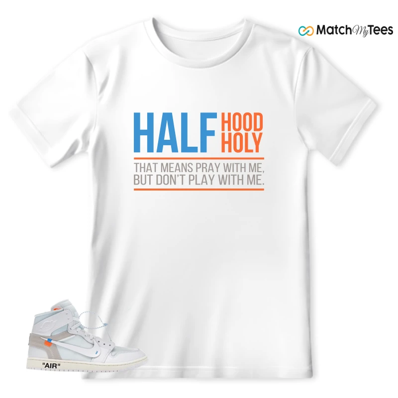NEKE AIR JORDAN 1 RETRO HIGH OG VIRGIL ABLOH ARCHIVE ALASKA SNEAKER Matching Tees t-shirt