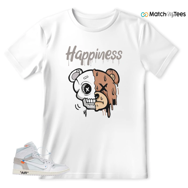 NEKE AIR JORDAN 1 RETRO HIGH OG VIRGIL ABLOH ARCHIVE ALASKA SNEAKER Matching Tees t-shirt