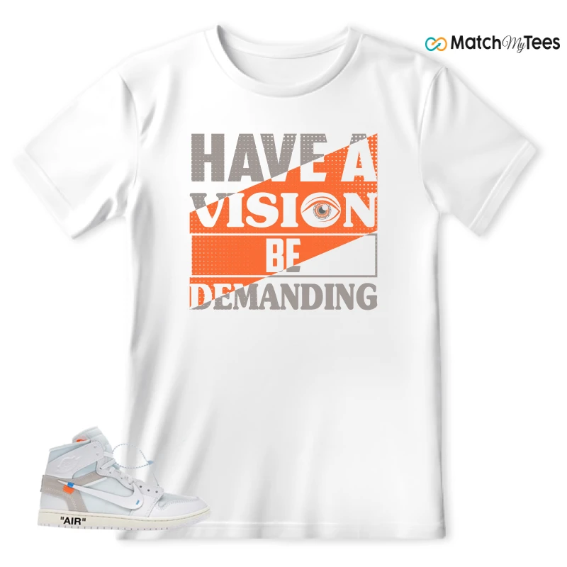 NEKE AIR JORDAN 1 RETRO HIGH OG VIRGIL ABLOH ARCHIVE ALASKA SNEAKER Matching Tees t-shirt