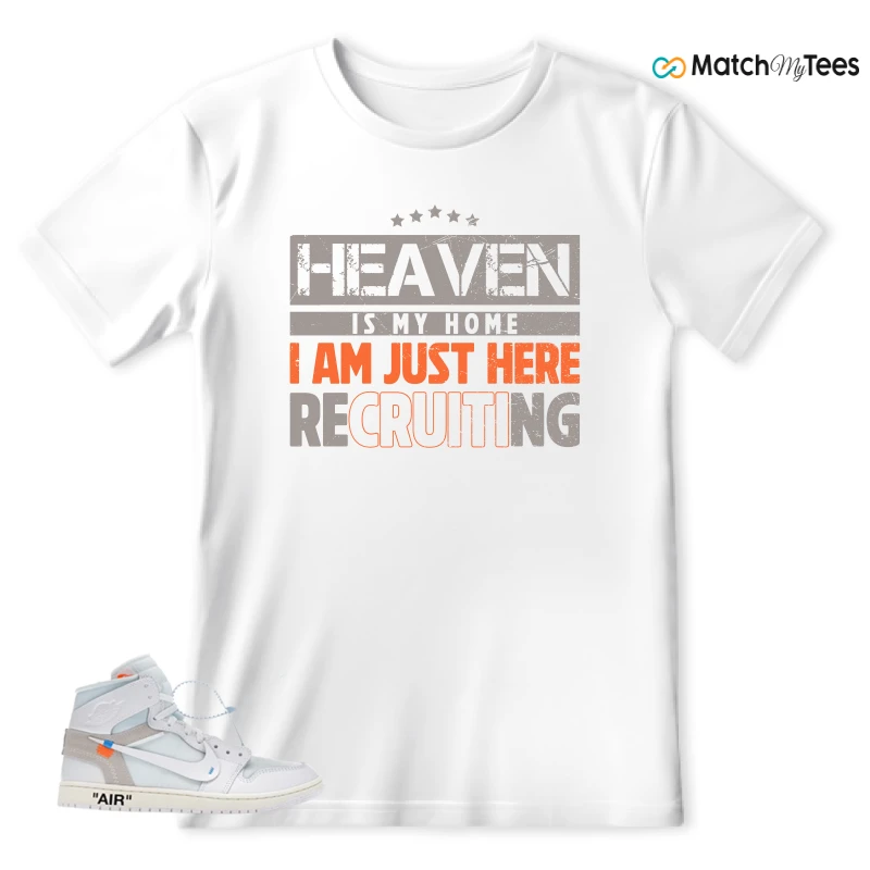 NEKE AIR JORDAN 1 RETRO HIGH OG VIRGIL ABLOH ARCHIVE ALASKA SNEAKER Matching Tees t-shirt