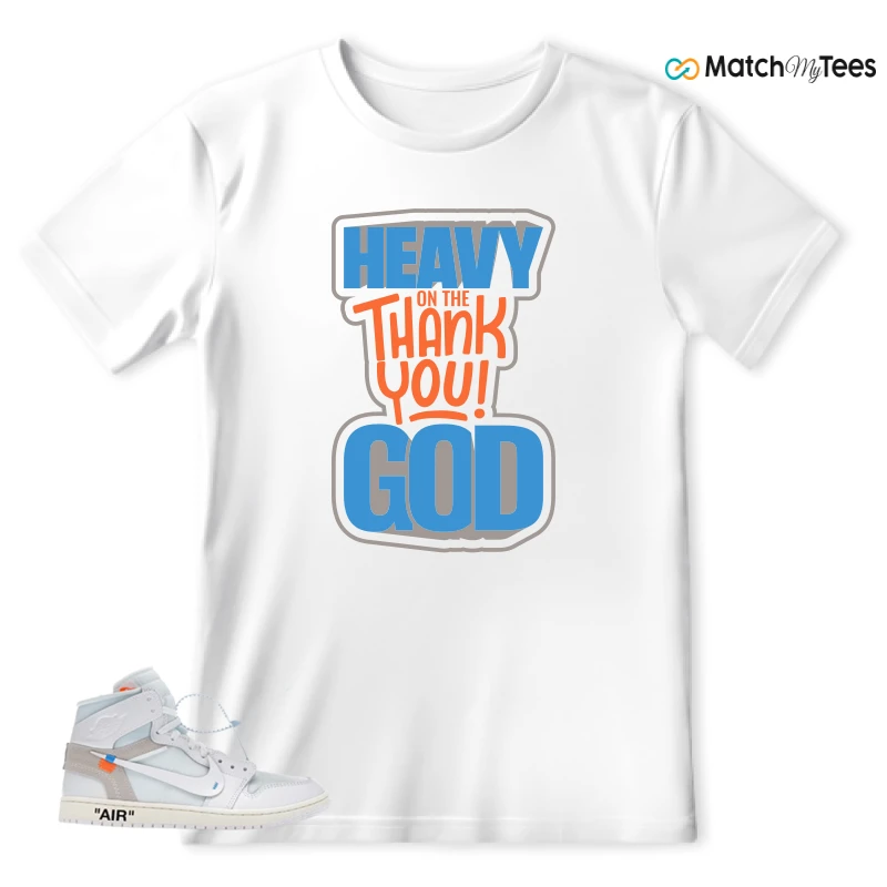 NEKE AIR JORDAN 1 RETRO HIGH OG VIRGIL ABLOH ARCHIVE ALASKA SNEAKER Matching Tees t-shirt