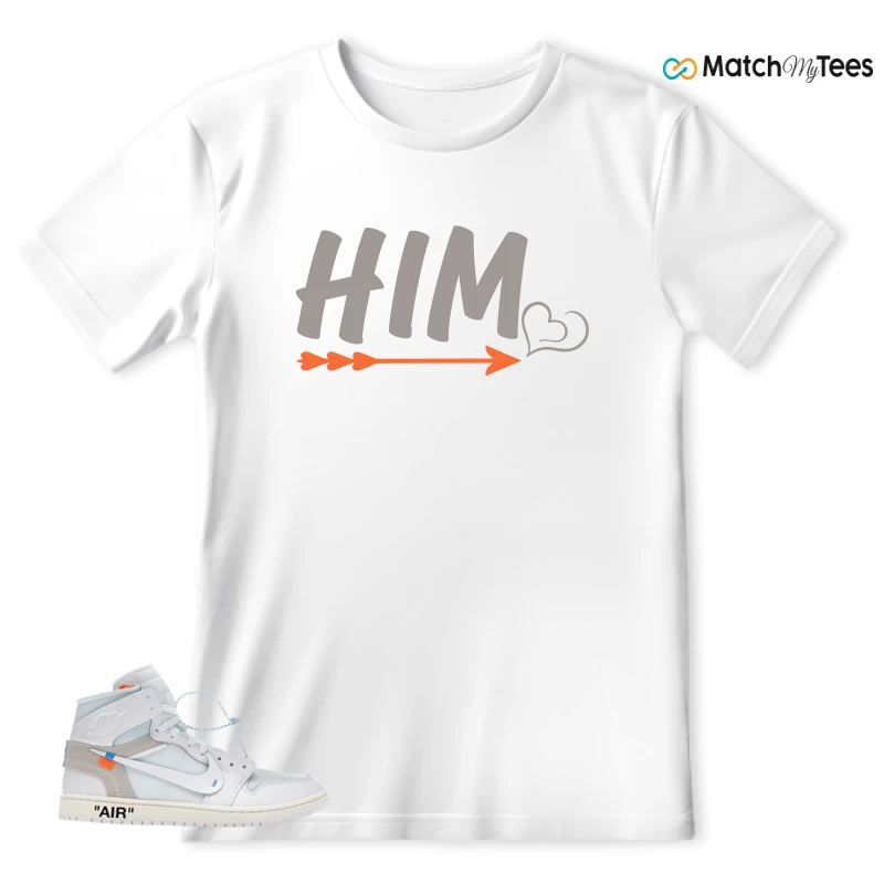 NEKE AIR JORDAN 1 RETRO HIGH OG VIRGIL ABLOH ARCHIVE ALASKA SNEAKER Matching Tees t-shirt