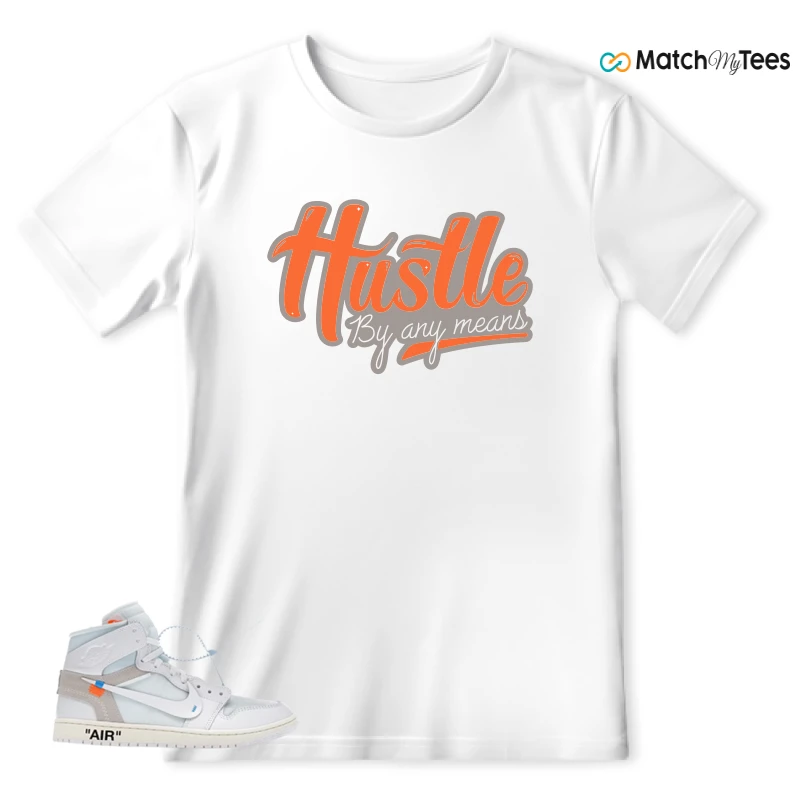 NEKE AIR JORDAN 1 RETRO HIGH OG VIRGIL ABLOH ARCHIVE ALASKA SNEAKER Matching Tees t-shirt