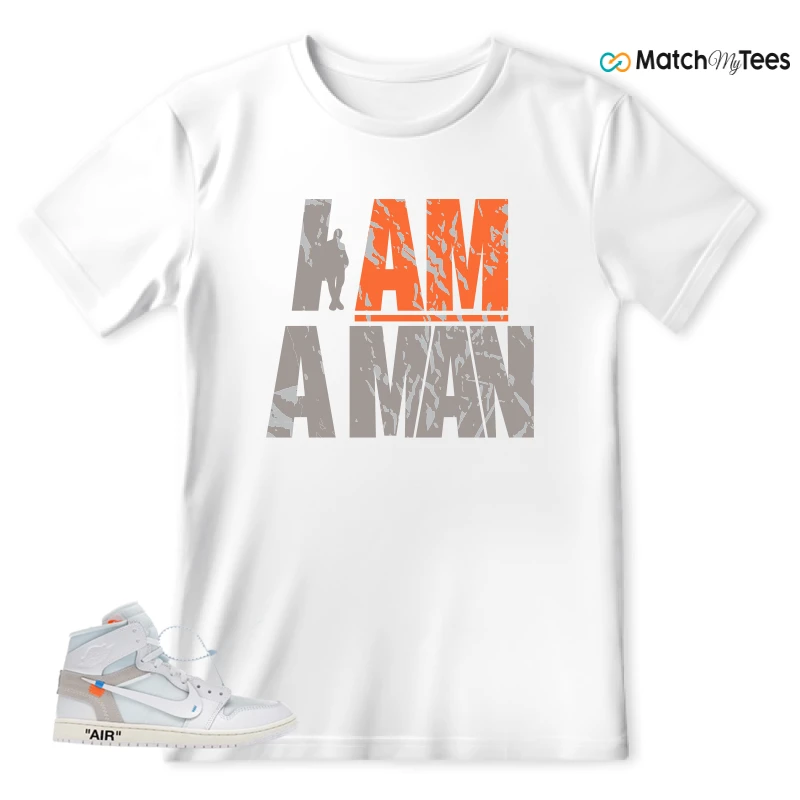 NEKE AIR JORDAN 1 RETRO HIGH OG VIRGIL ABLOH ARCHIVE ALASKA SNEAKER Matching Tees t-shirt