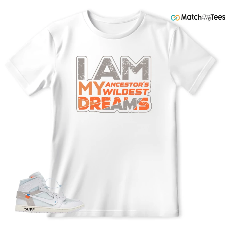 NEKE AIR JORDAN 1 RETRO HIGH OG VIRGIL ABLOH ARCHIVE ALASKA SNEAKER Matching Tees t-shirt