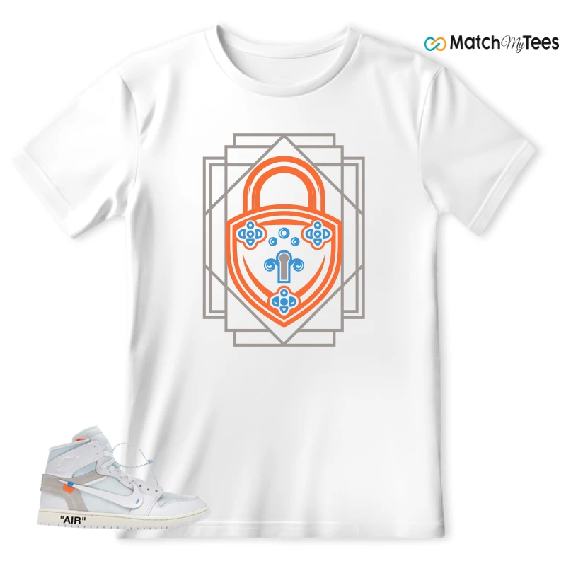 NEKE AIR JORDAN 1 RETRO HIGH OG VIRGIL ABLOH ARCHIVE ALASKA SNEAKER Matching Tees t-shirt
