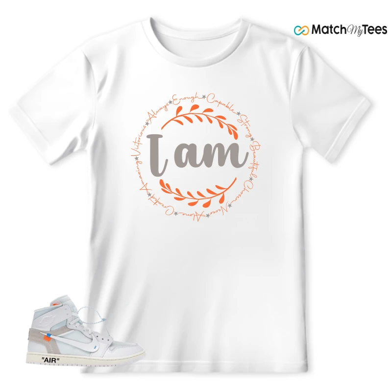 NEKE AIR JORDAN 1 RETRO HIGH OG VIRGIL ABLOH ARCHIVE ALASKA SNEAKER Matching Tees t-shirt