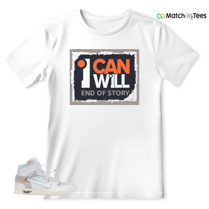 NEKE AIR JORDAN 1 RETRO HIGH OG VIRGIL ABLOH ARCHIVE ALASKA SNEAKER Matching Tees t-shirt