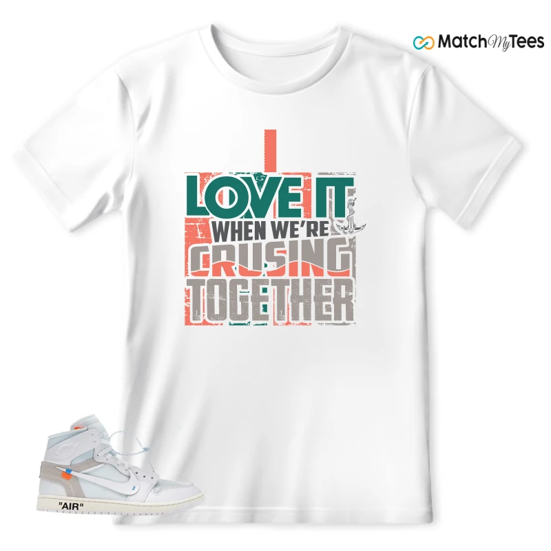NEKE AIR JORDAN 1 RETRO HIGH OG VIRGIL ABLOH ARCHIVE ALASKA SNEAKER Matching Tees t-shirt