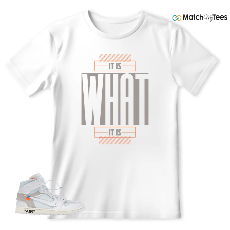 NEKE AIR JORDAN 1 RETRO HIGH OG VIRGIL ABLOH ARCHIVE ALASKA SNEAKER Matching Tees t-shirt