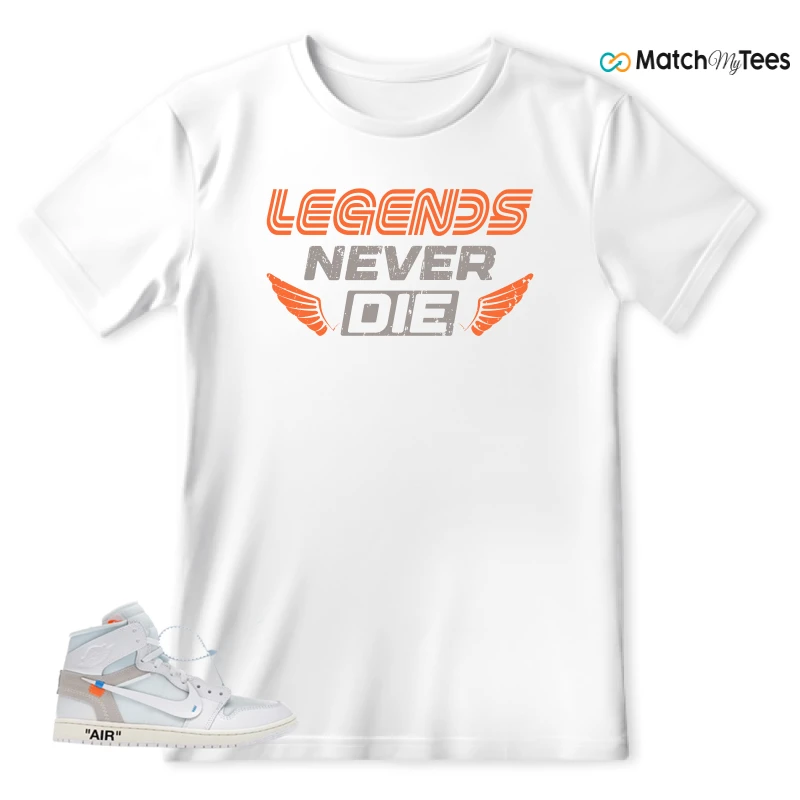 NEKE AIR JORDAN 1 RETRO HIGH OG VIRGIL ABLOH ARCHIVE ALASKA SNEAKER Matching Tees t-shirt
