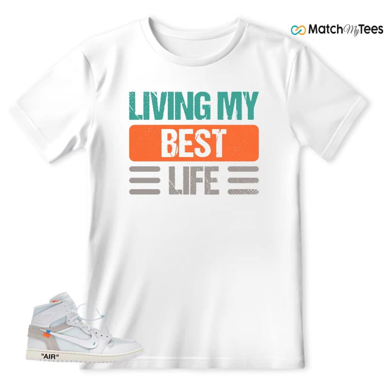 NEKE AIR JORDAN 1 RETRO HIGH OG VIRGIL ABLOH ARCHIVE ALASKA SNEAKER Matching Tees t-shirt