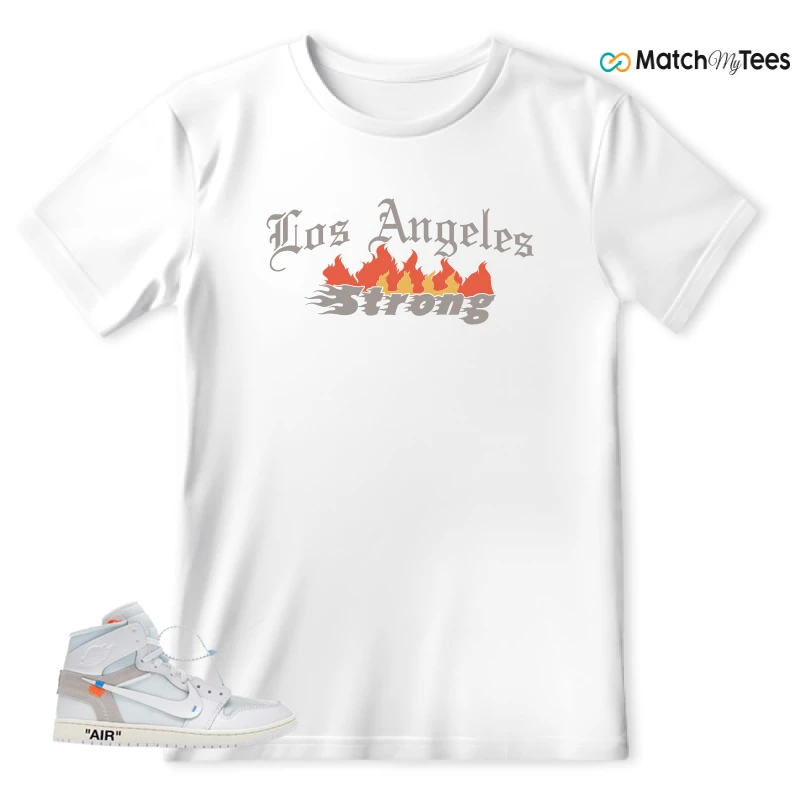 NEKE AIR JORDAN 1 RETRO HIGH OG VIRGIL ABLOH ARCHIVE ALASKA SNEAKER Matching Tees t-shirt