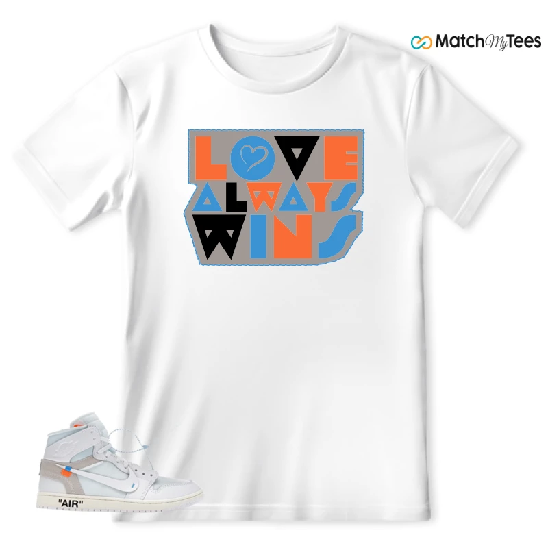 NEKE AIR JORDAN 1 RETRO HIGH OG VIRGIL ABLOH ARCHIVE ALASKA SNEAKER Matching Tees t-shirt